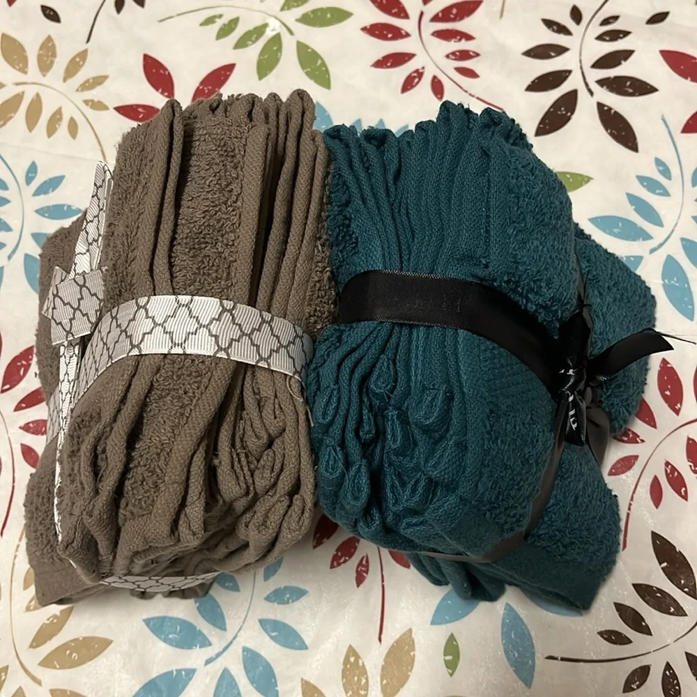 Brand New: Wrapped Plush and Soft, Bath Face Cloths, 5/Pack; 10 Combo Package